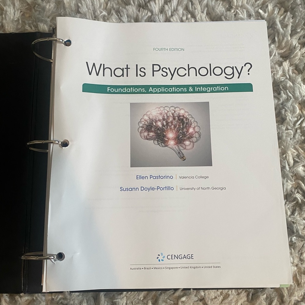 What is Psychology 4th edition.